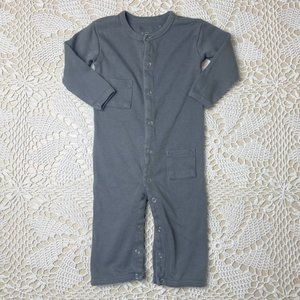 Lov'd Baby 6-9 Months Gray Footless Coverall Long Sleeve Romper Sleeper